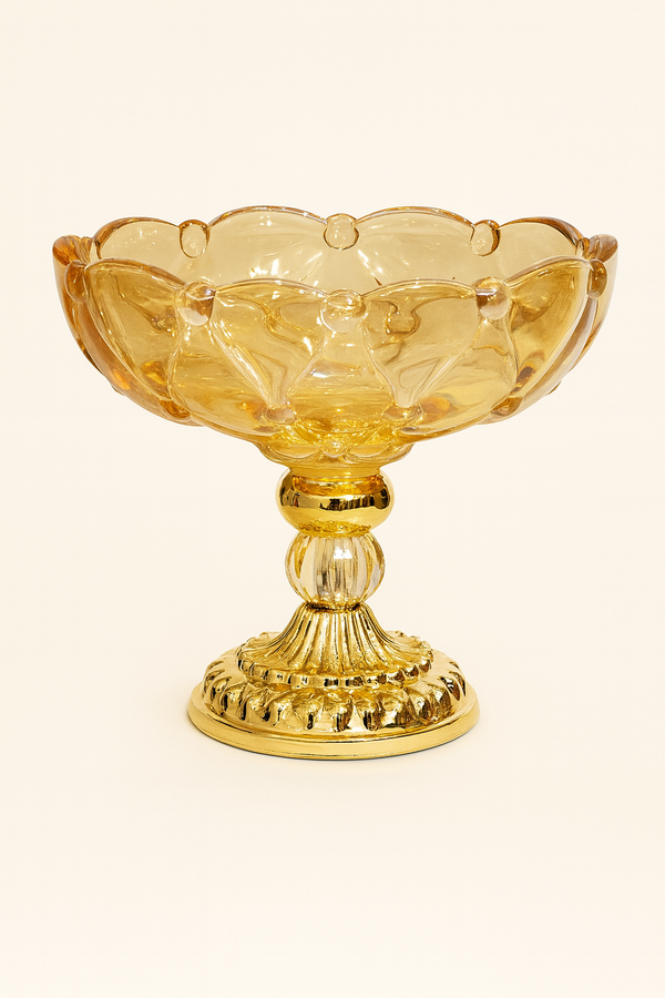 Regalia | Amber Pedestal Bowl