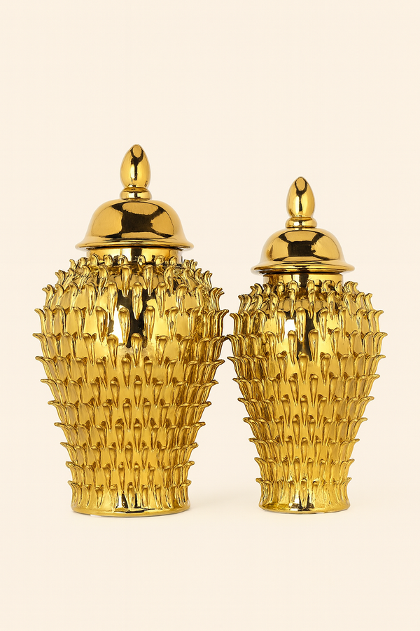 Pitaya|Luxe Gold Temple Jars