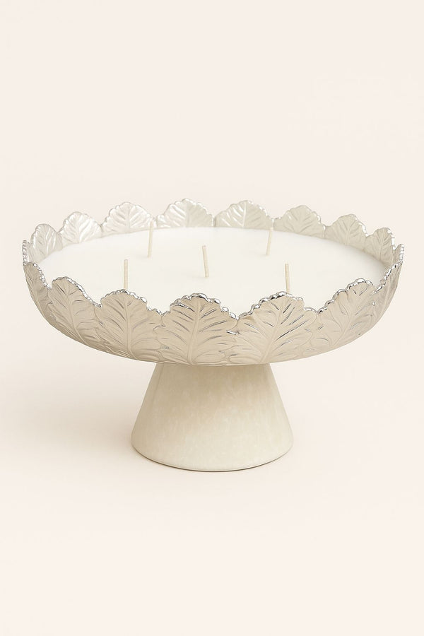 Vanilla Whisper | Silver candle bowl