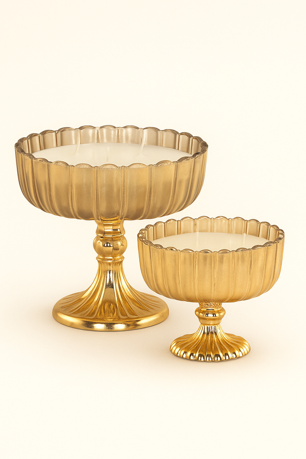 Sugandh Gold Bowl | Black Oud Scented Candle Jar